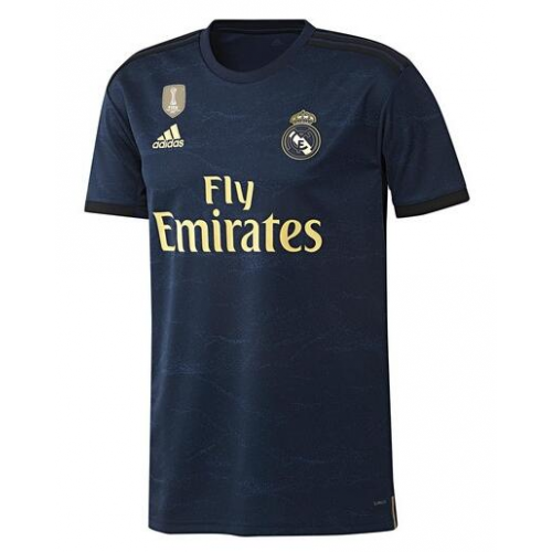 19-20 Real Madrid Away Kit Soccer Jersey with Champtions Badge